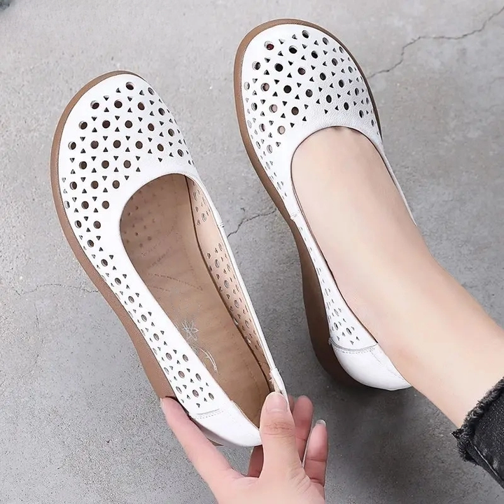 casual loafer shoes color white size 9 for women