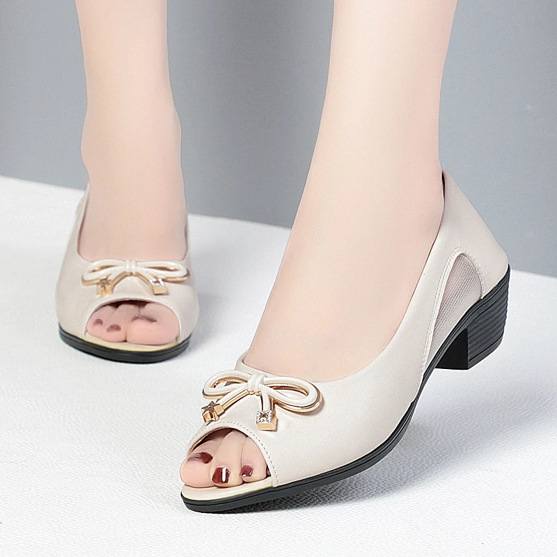 high quality sandals color beige size 8.5 for women