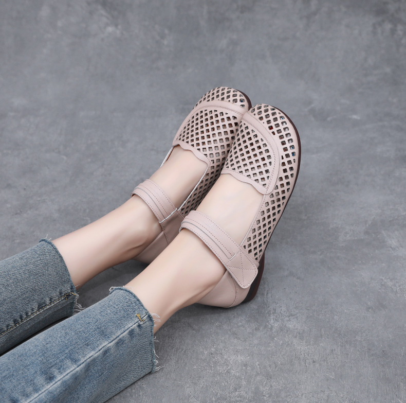comfortable sandals color apricot size 9 for women