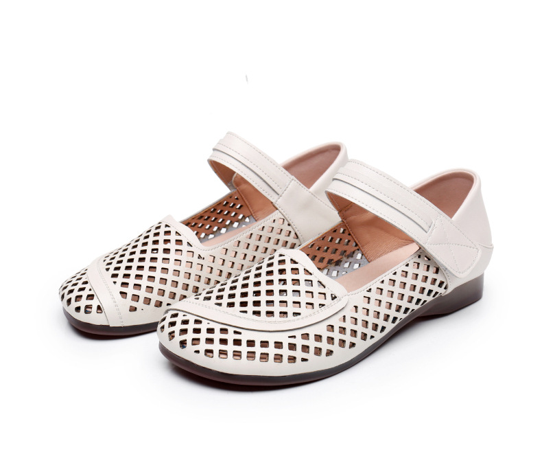flats sandals color beige size 8.5 for women