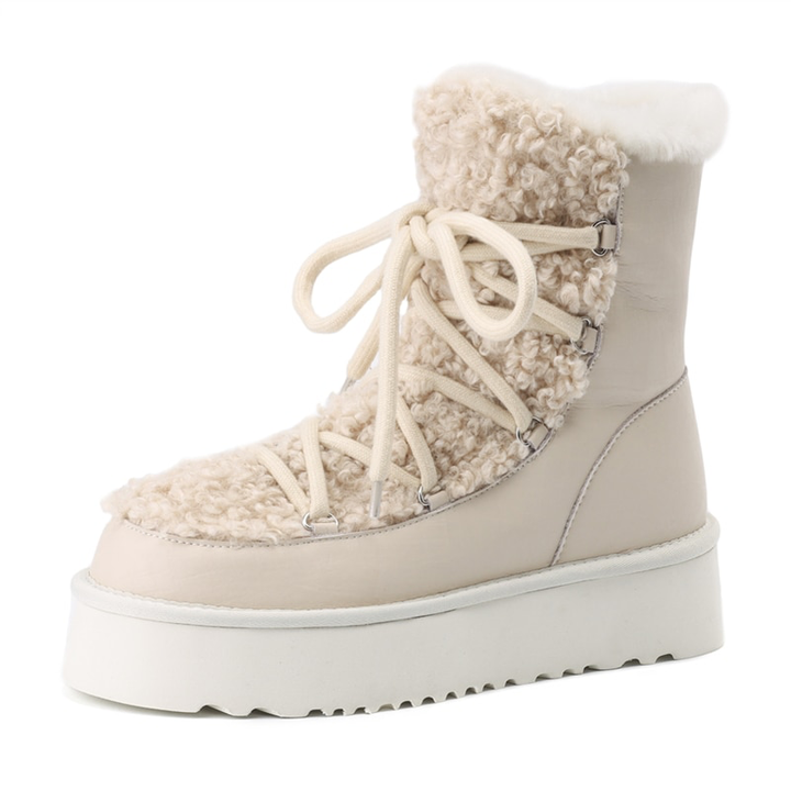 snow boots color apricot size 5.5 for women