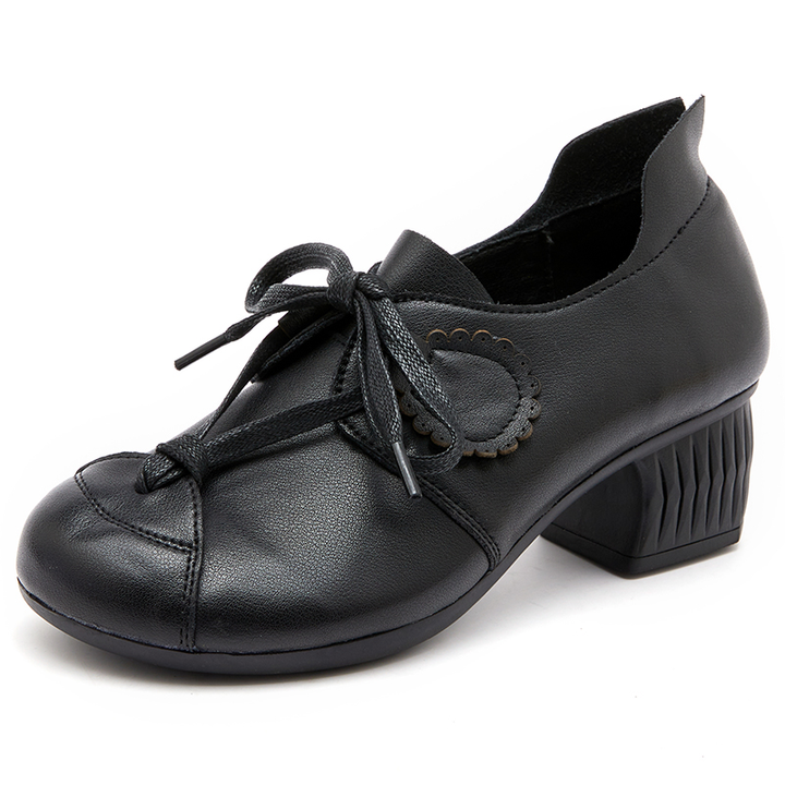 lace up pumps color black size 5.5 for women