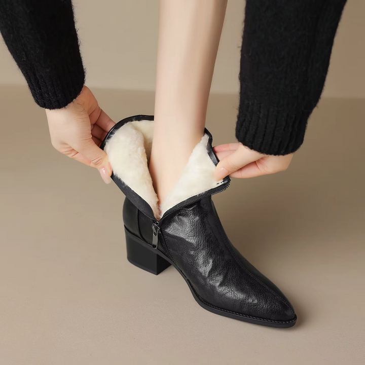 zipper boots color black size 5.5 for women
