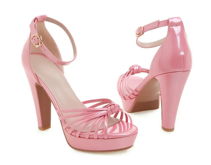 ankle strap sandals color pink size 8 for women