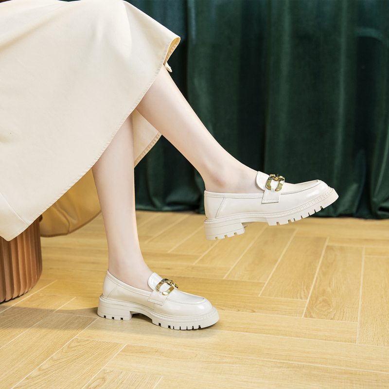 dress loafer shoes color beige size 9 for women
