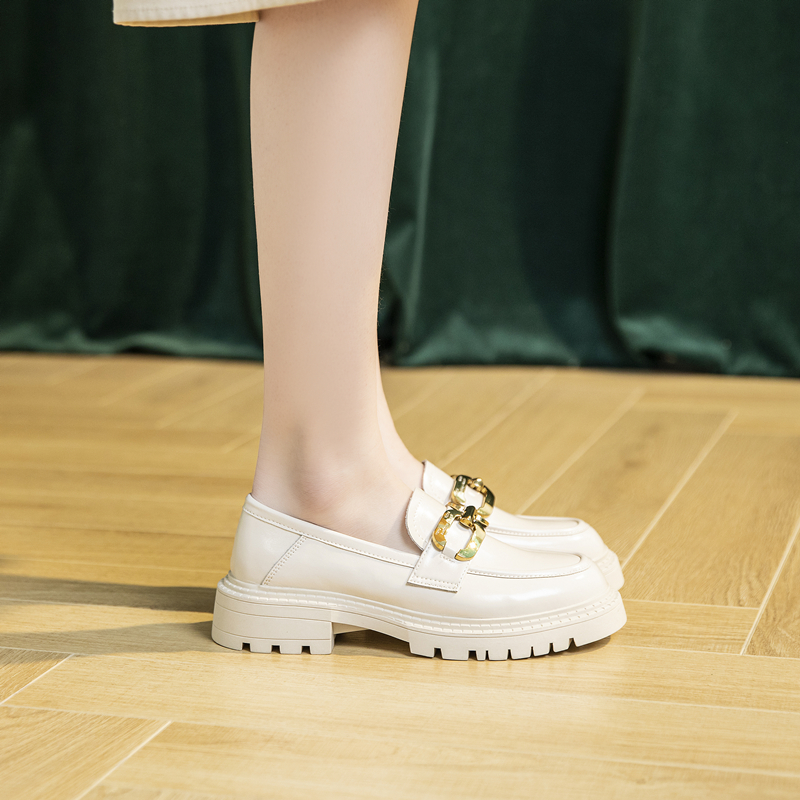 casual loafer slip on shoes color beige size 9.5 for women