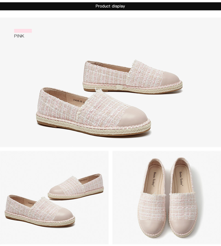 summer espadrille color pink size 6.5 for women