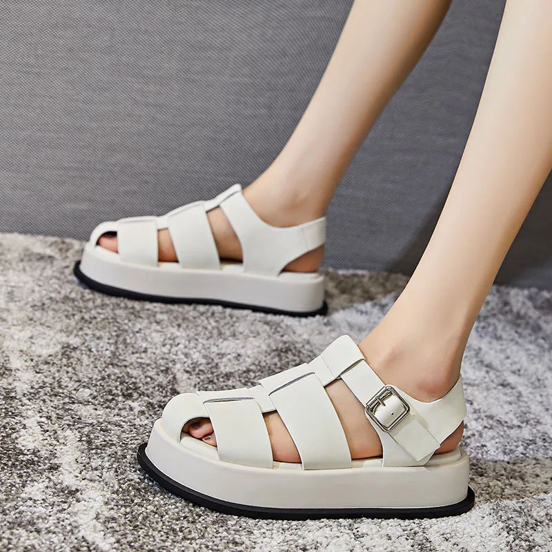 casual flats sandals color beige size 8.5 for women
