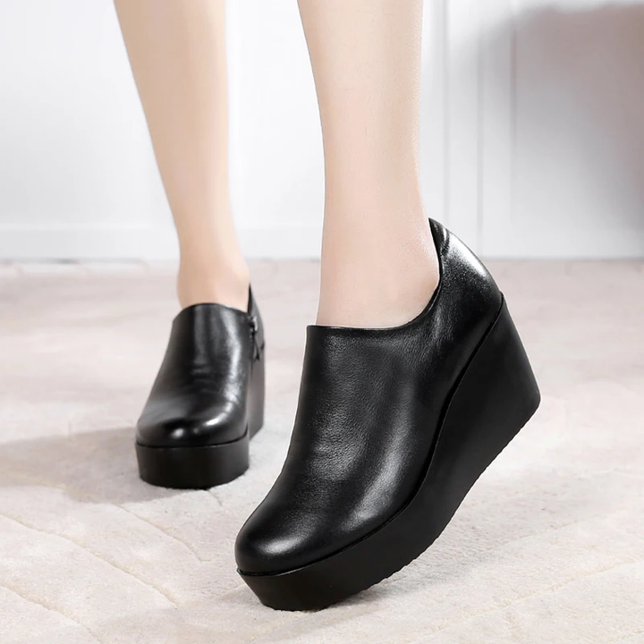 summer platform shoes color black size 9 for women
