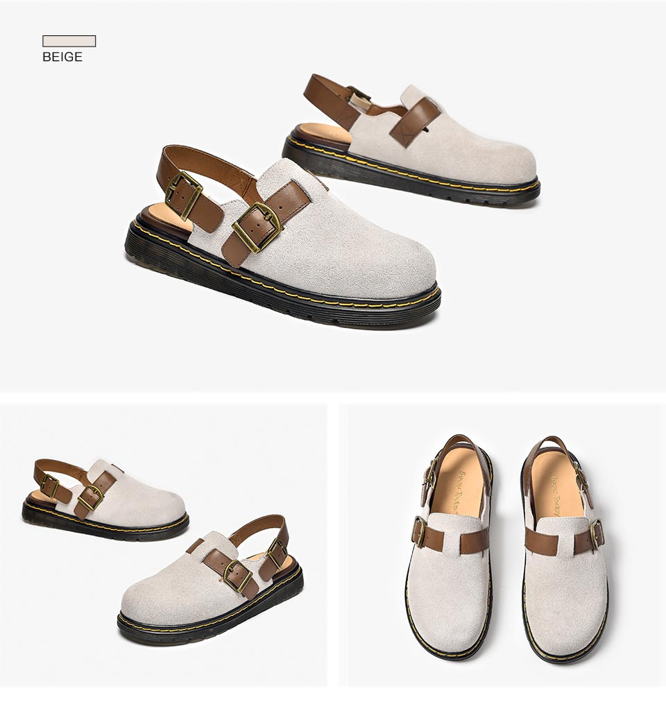 strap buckle sandals color beige size 6.5 for women