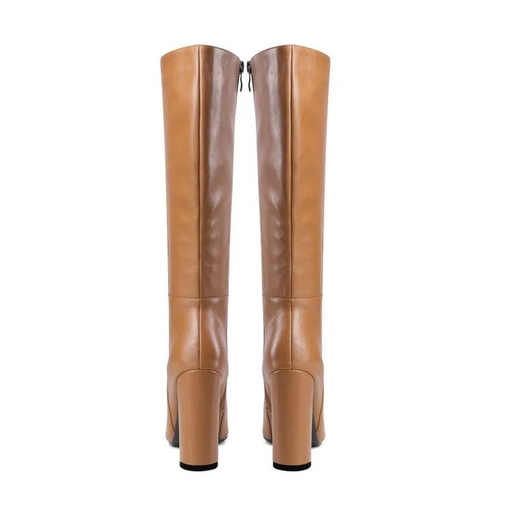 high heel boots color black size 9 for women