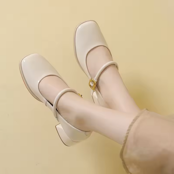 round toe pumps color beige size 7 for women