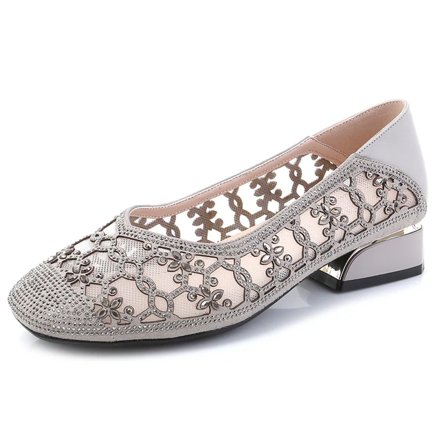 party pumps shoes color gray size 6 for women