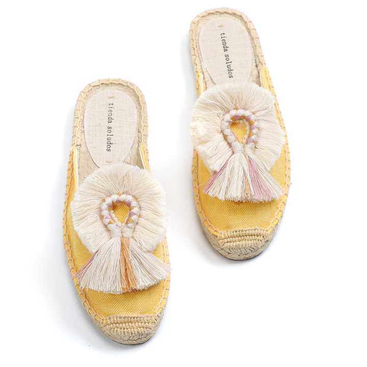 espadrille color yellow size 5 for women