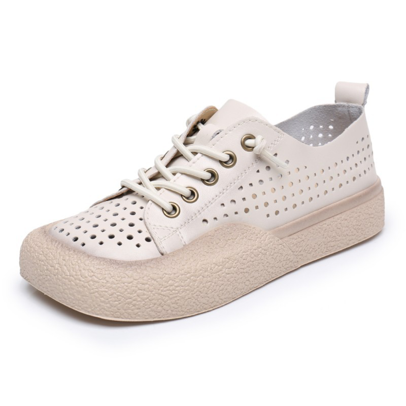 lace up sneaker color beige size 6 for women