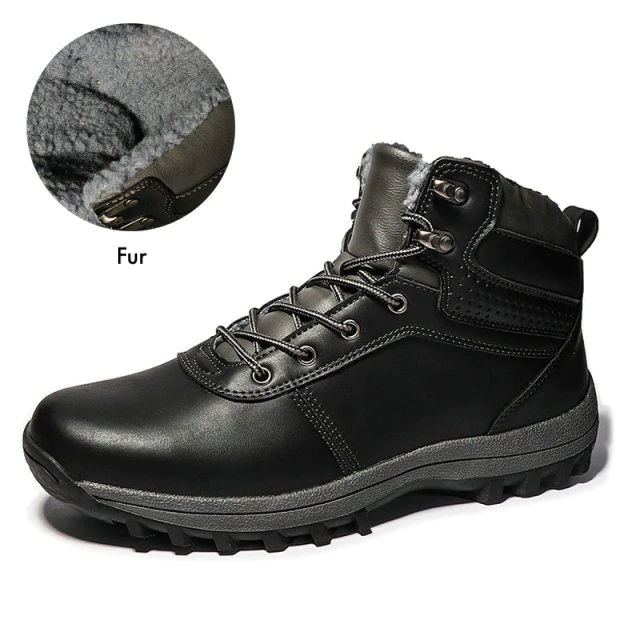 winter boots color black size 8 for men