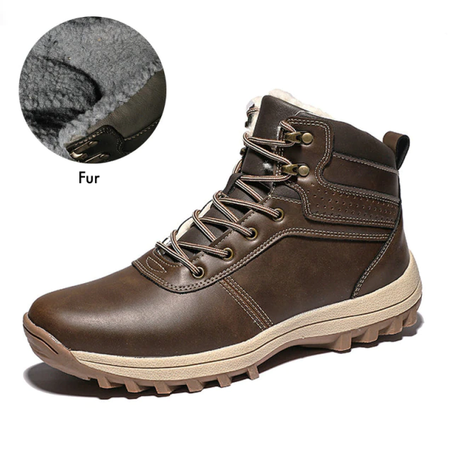 snow boots color coffee size 8 for men