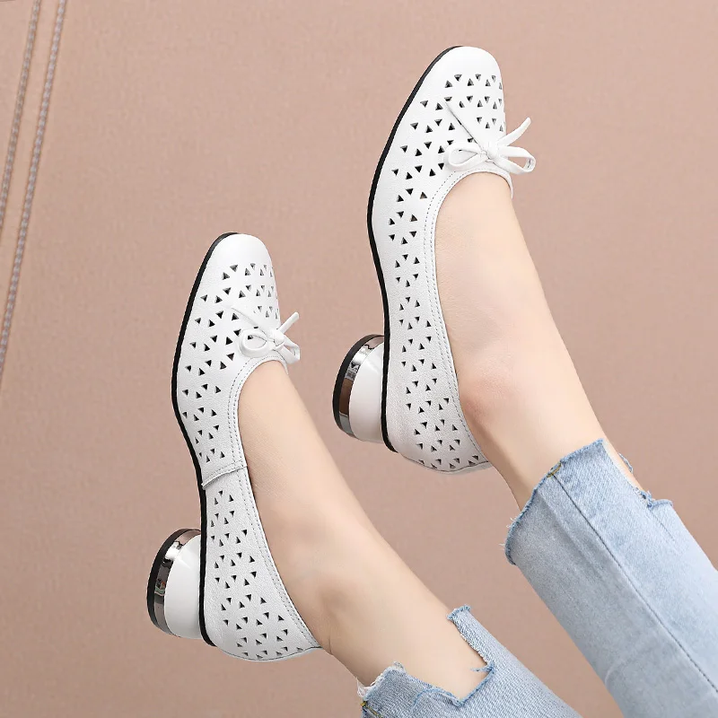 comfortable pumps shoes color white size 8 for women
