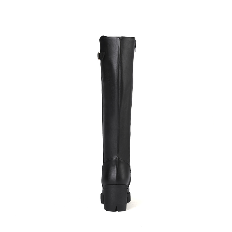 platform winter boots color black size 9 for women