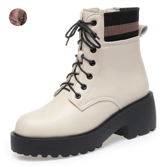 winter boots color beige size 5.5 for women