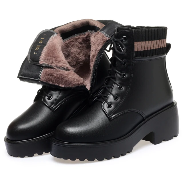wool boots color black size 7.5 for women