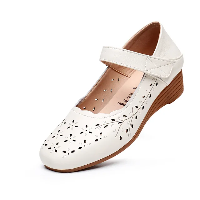 hook &amp; loop sandals color beige size 7 for women