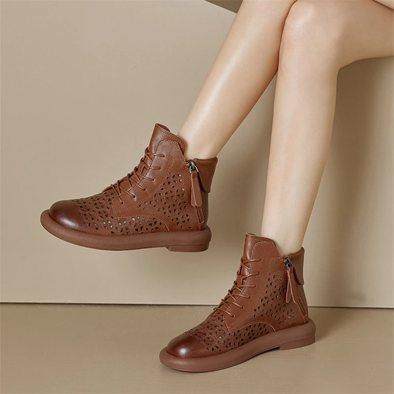 breathable boots color brown size 7 for women