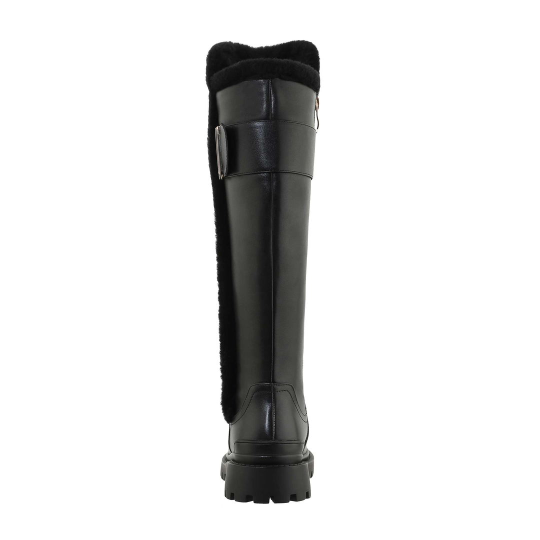 winter boots color black size 7 for women
