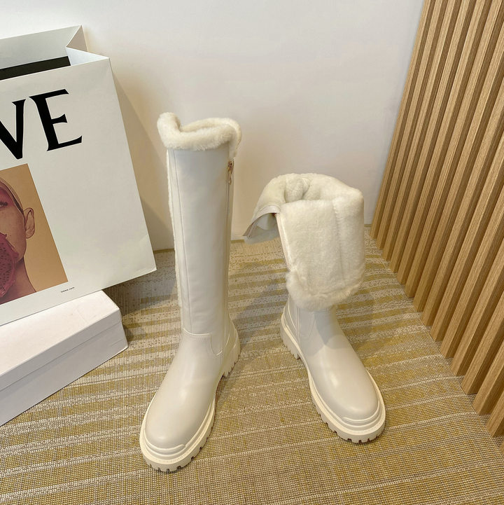 round toe boots color beige size 9 for women