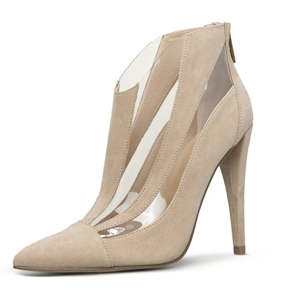 booties color khaki size 5 for women