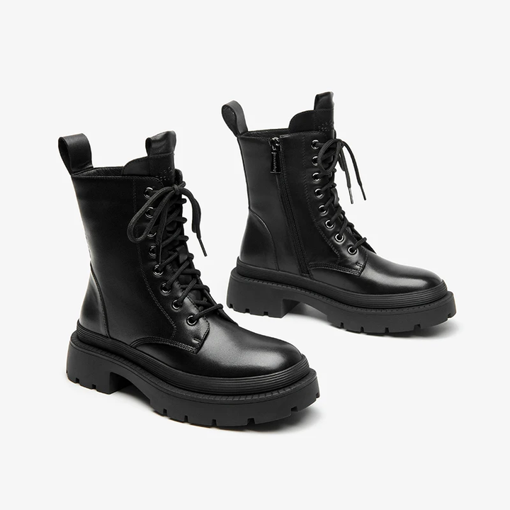 lace up boots color brown size 5.5 for women