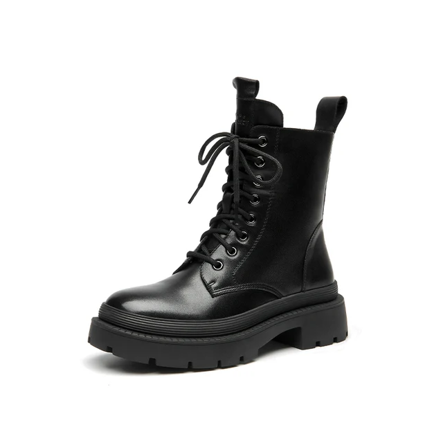 platform boots color black size 6.5 for women