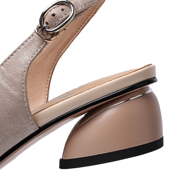 round toe pumps shoes color champagne size 6 for women