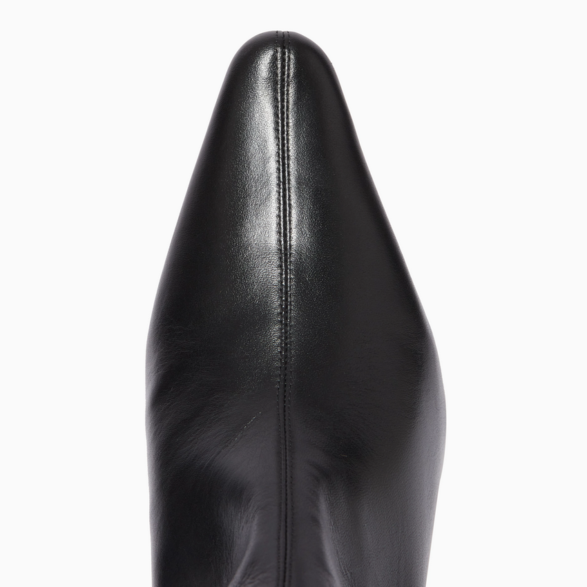pointed toe boots color black-size 6 for women