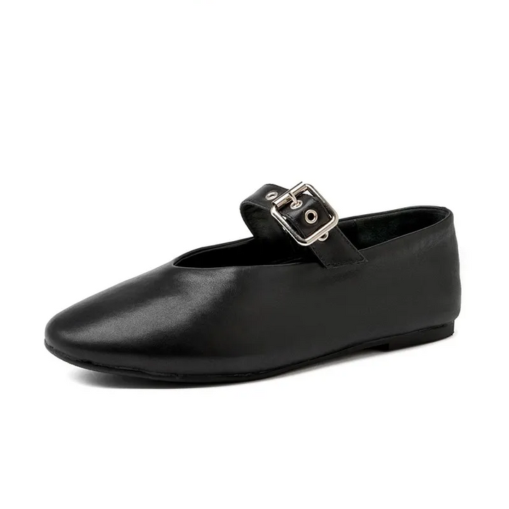 pointed toe ballet flat shoes color black size 5.5 for women