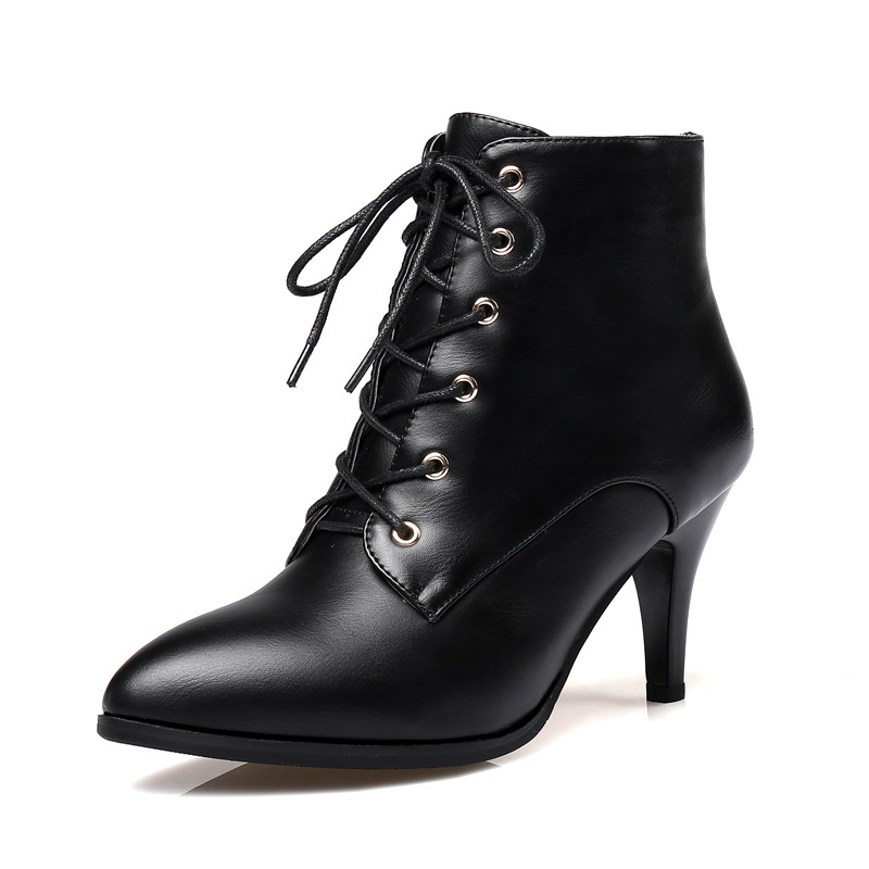 ankle boots color black size 5 for women 