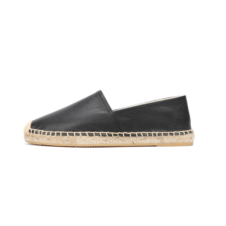 round toe espadrilles color black size 9 for women