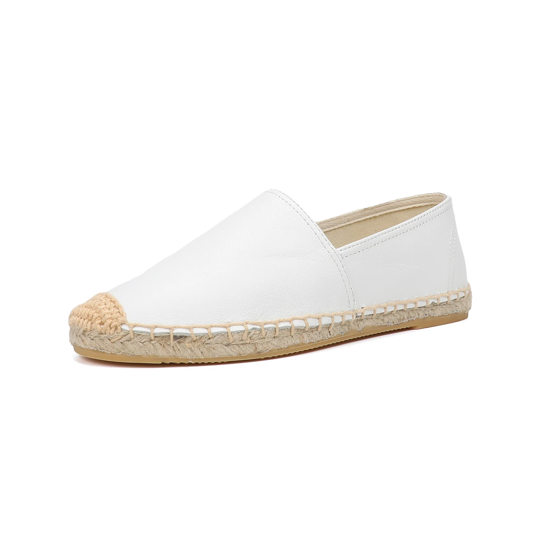 flats espadrilles color white size 7 for women