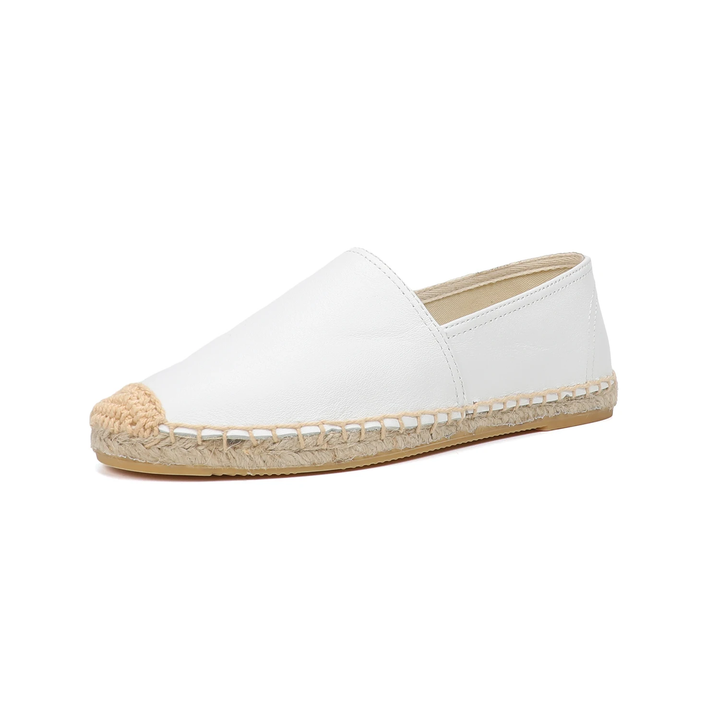 flats espadrilles color white size 7 for women