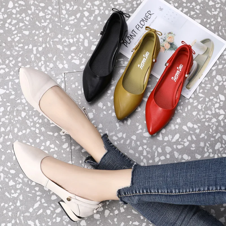 leather pumps shoes color beige size 10 for women