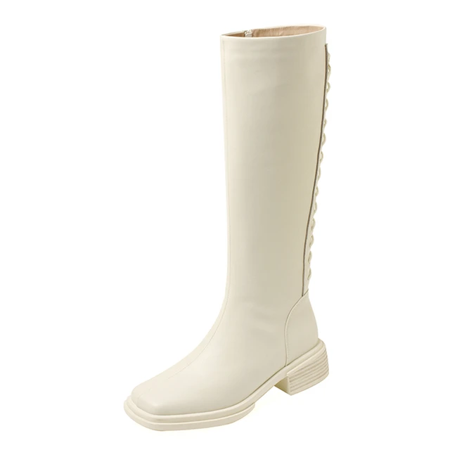 long boots color beige size 5 for women