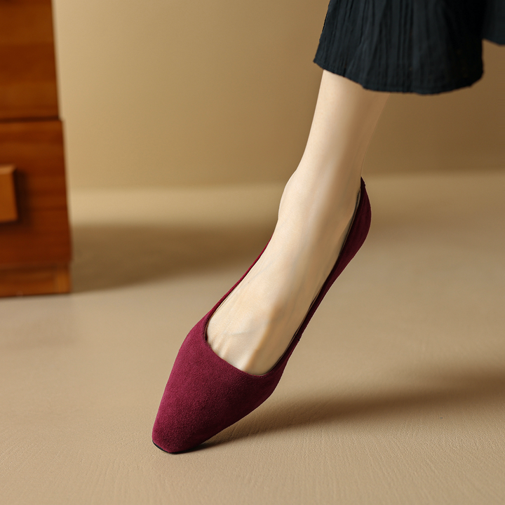 suede pumps color wine size 6 for women