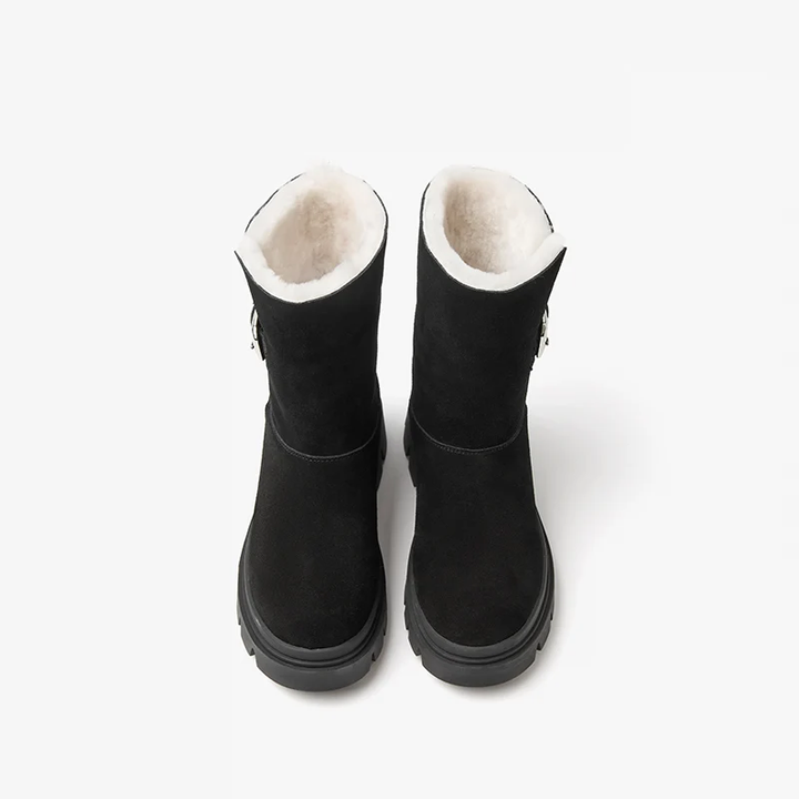 suede boots color black size 6.5 for women