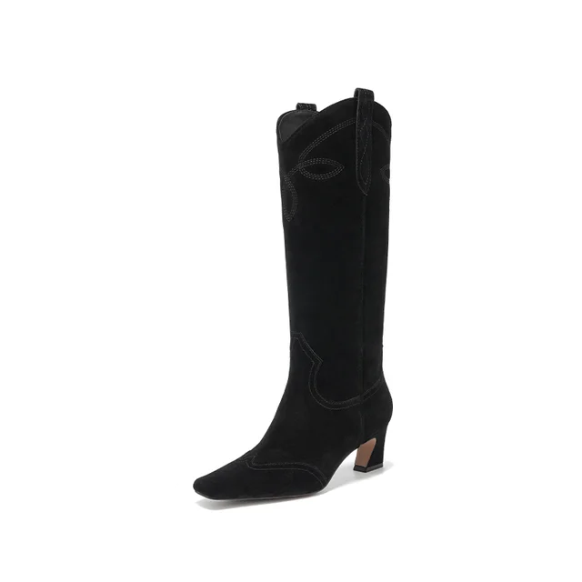 knee high boots color black size 6.5 for women