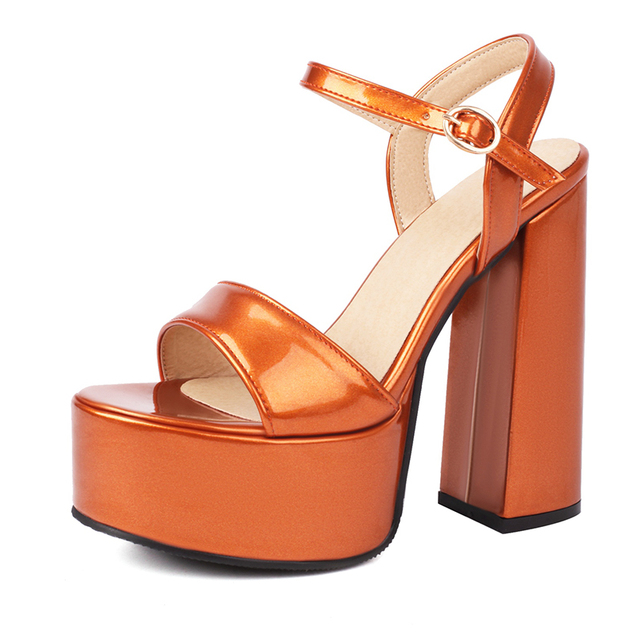 party sandals color orange size 6 for women