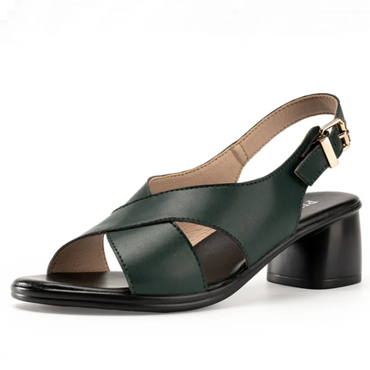 office sandals color green size 7 for women