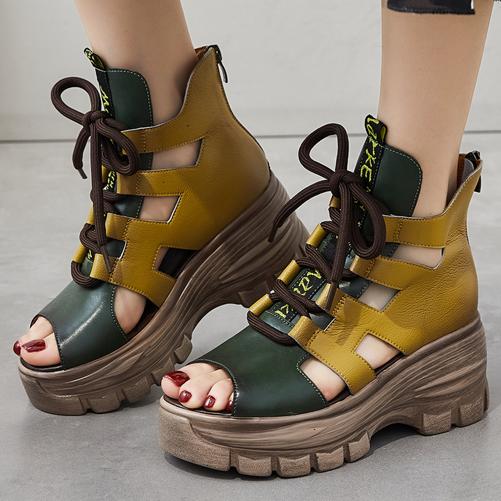 lace up sandals color yellow size 8 for women 
