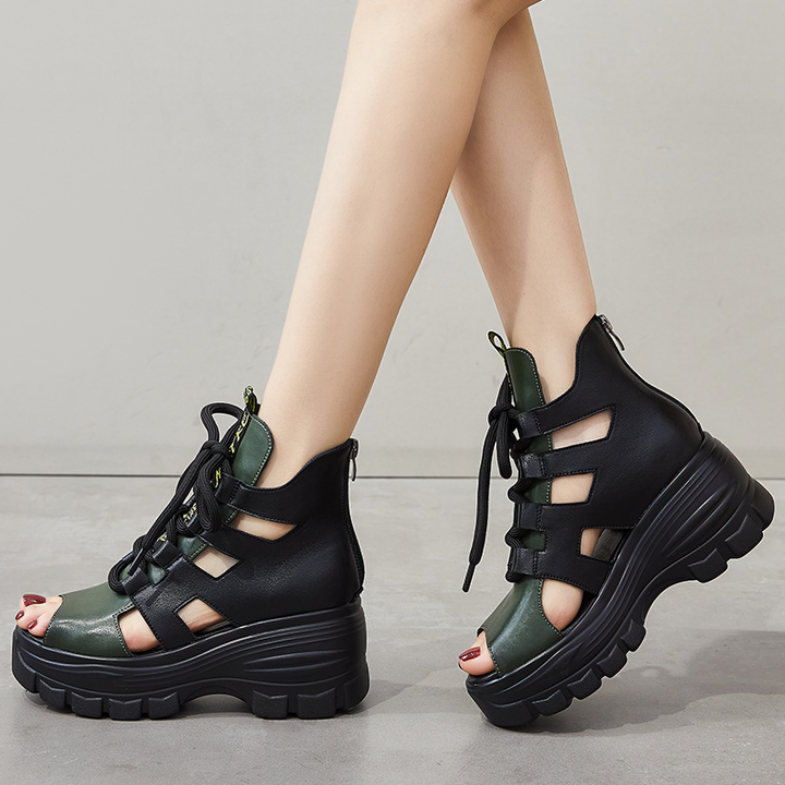 summer sandals color green size 7 for women 