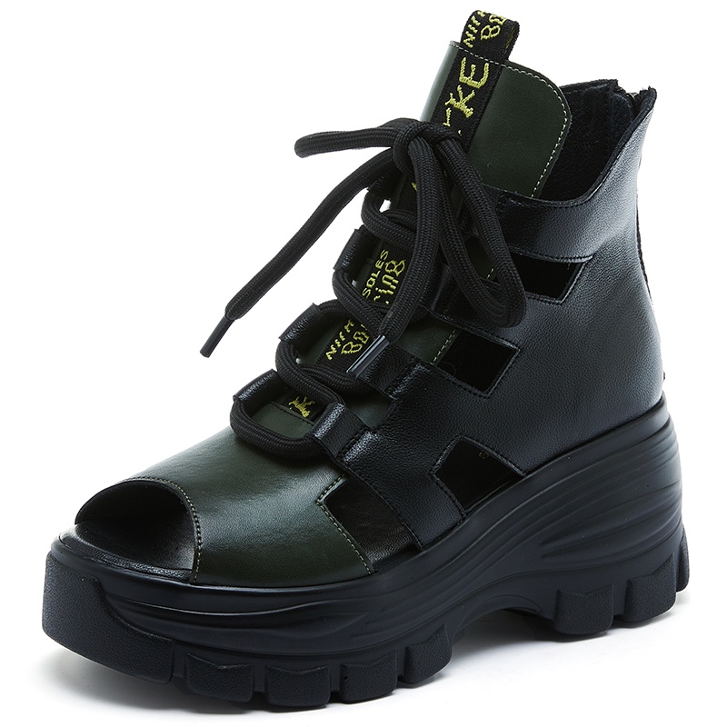 open toe sandals color green size 6 for women 