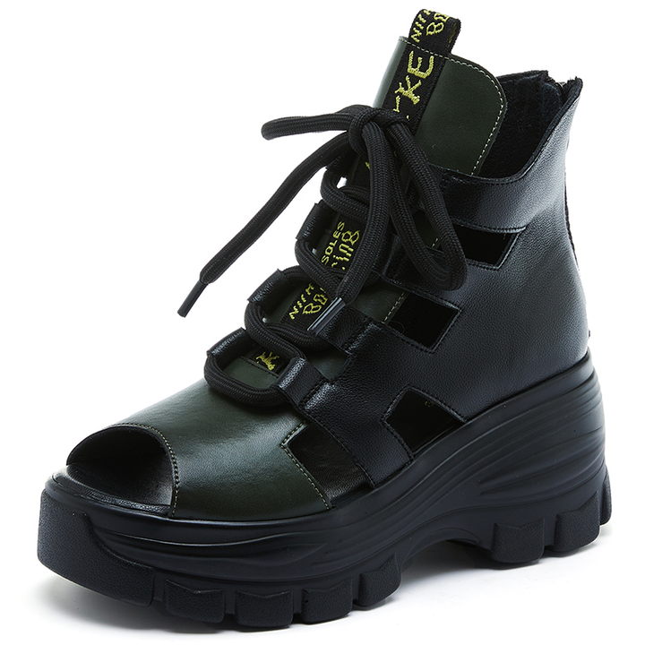 open toe sandals color green size 6 for women 